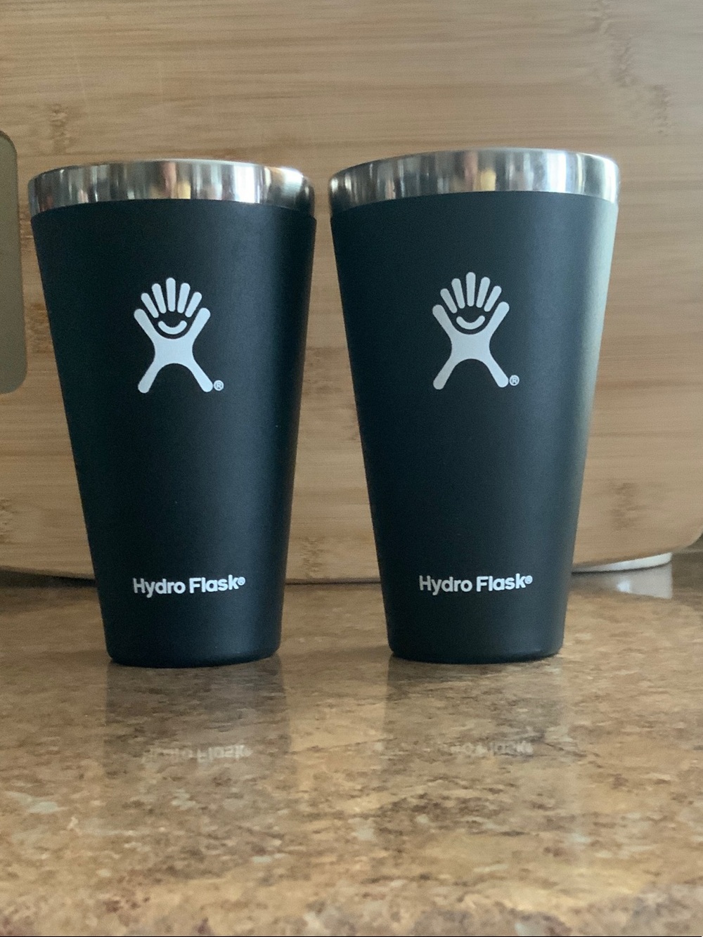 Hydro Flask Black Stainless Steel Tumblers - Pair